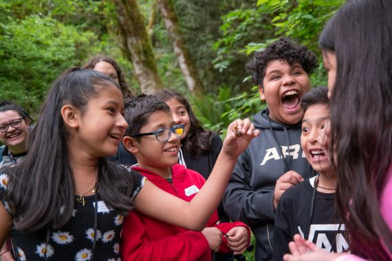 Kids exploring nature