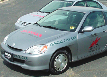 2001: A fleet of Honda low-emission pace cars