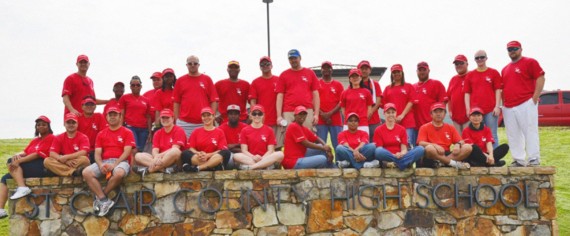 A group of volunteers from Honda Manufacturing of Alabama