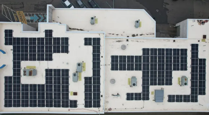 Image of solar panels on a roof