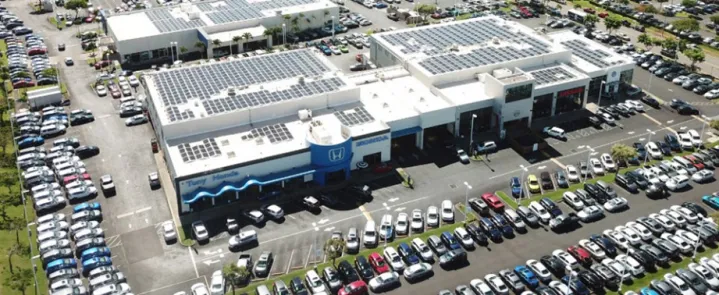 Aerial photo of Honda dealership